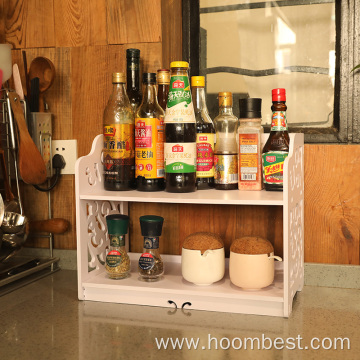 Assembly 2 tier Multi-function Kitchen Storage Cabinet